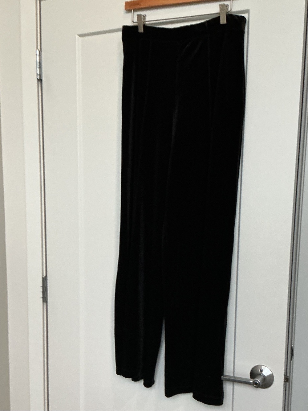 Max Studio Black Velvet Wide-Leg Pants